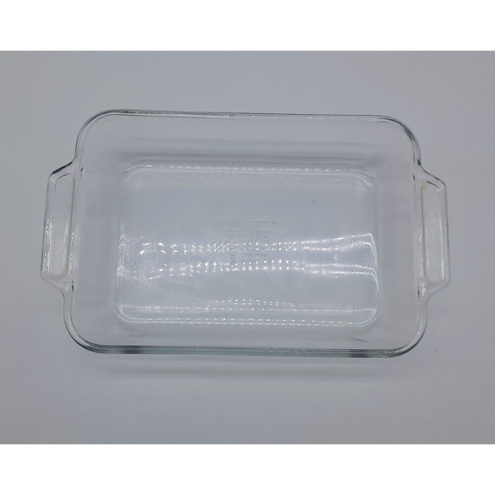 Vtg Anchor Hocking 2 Qt Glass Ovenware Casserole Baking Dish 8x11.5x2 With Lid